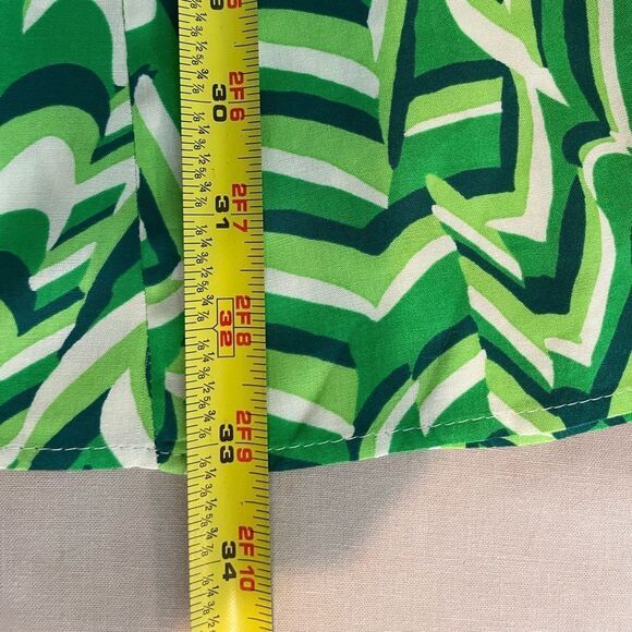 Zara Retro Vibes Green Print Dress Size Medium - Picture 10 of 12